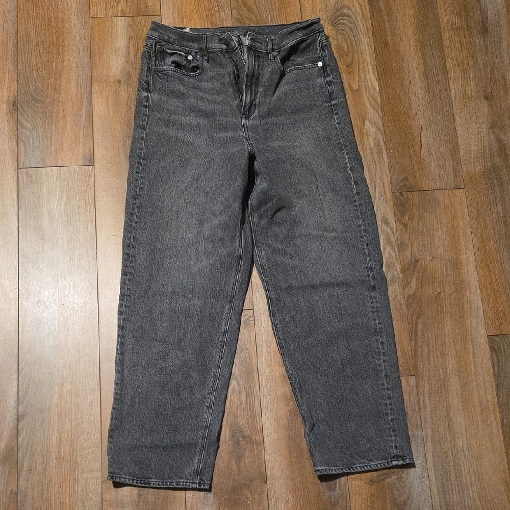 American Eagle Outfitters Dark Gray Straight Leg Jeans